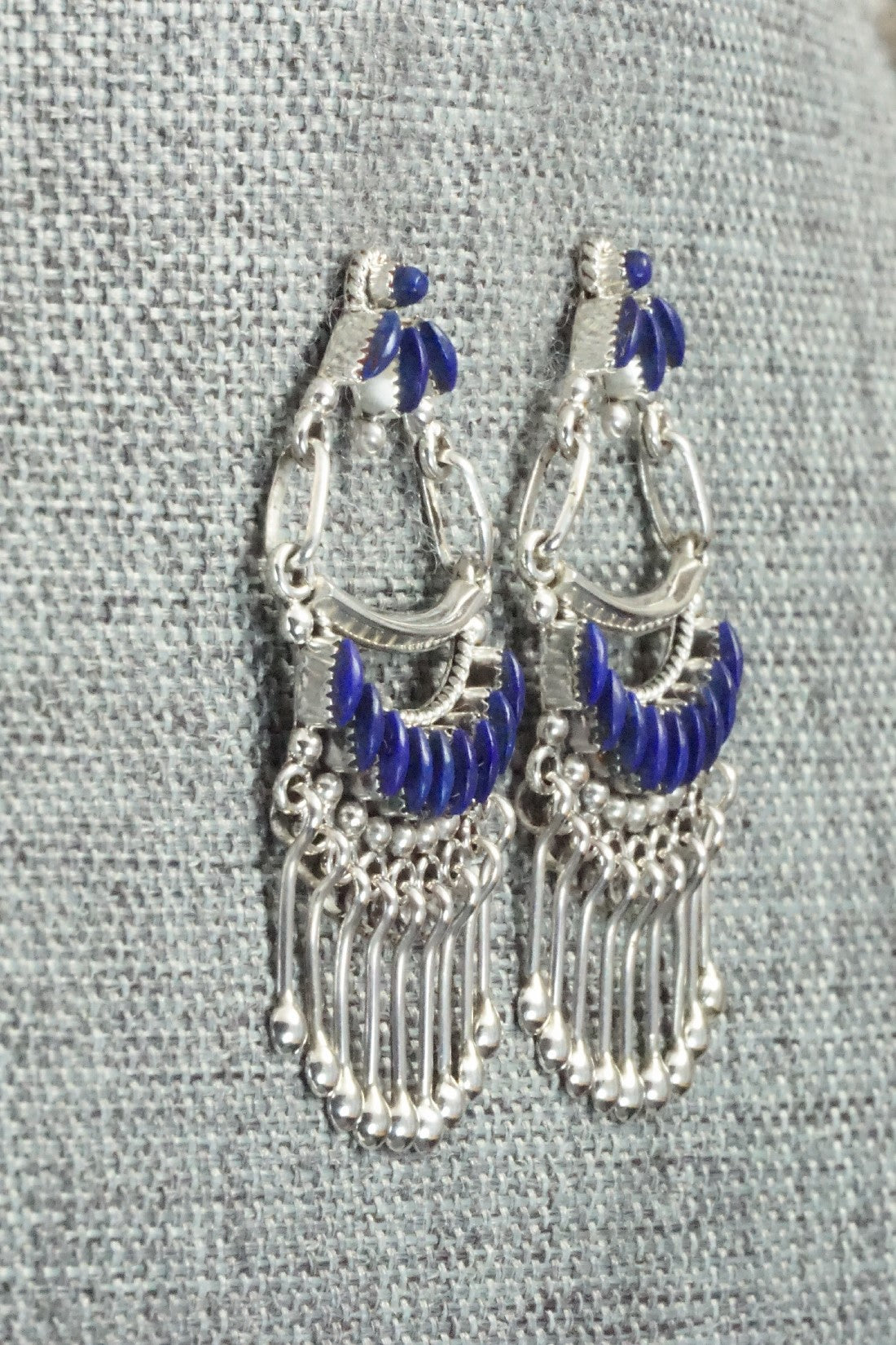 Lapis & Sterling Silver Earrings - Stewart Nakatewa