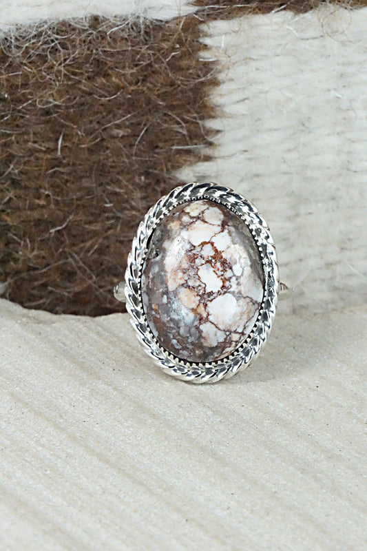 Wild Horse & Sterling Silver Ring - Fannie Platero - Size 10