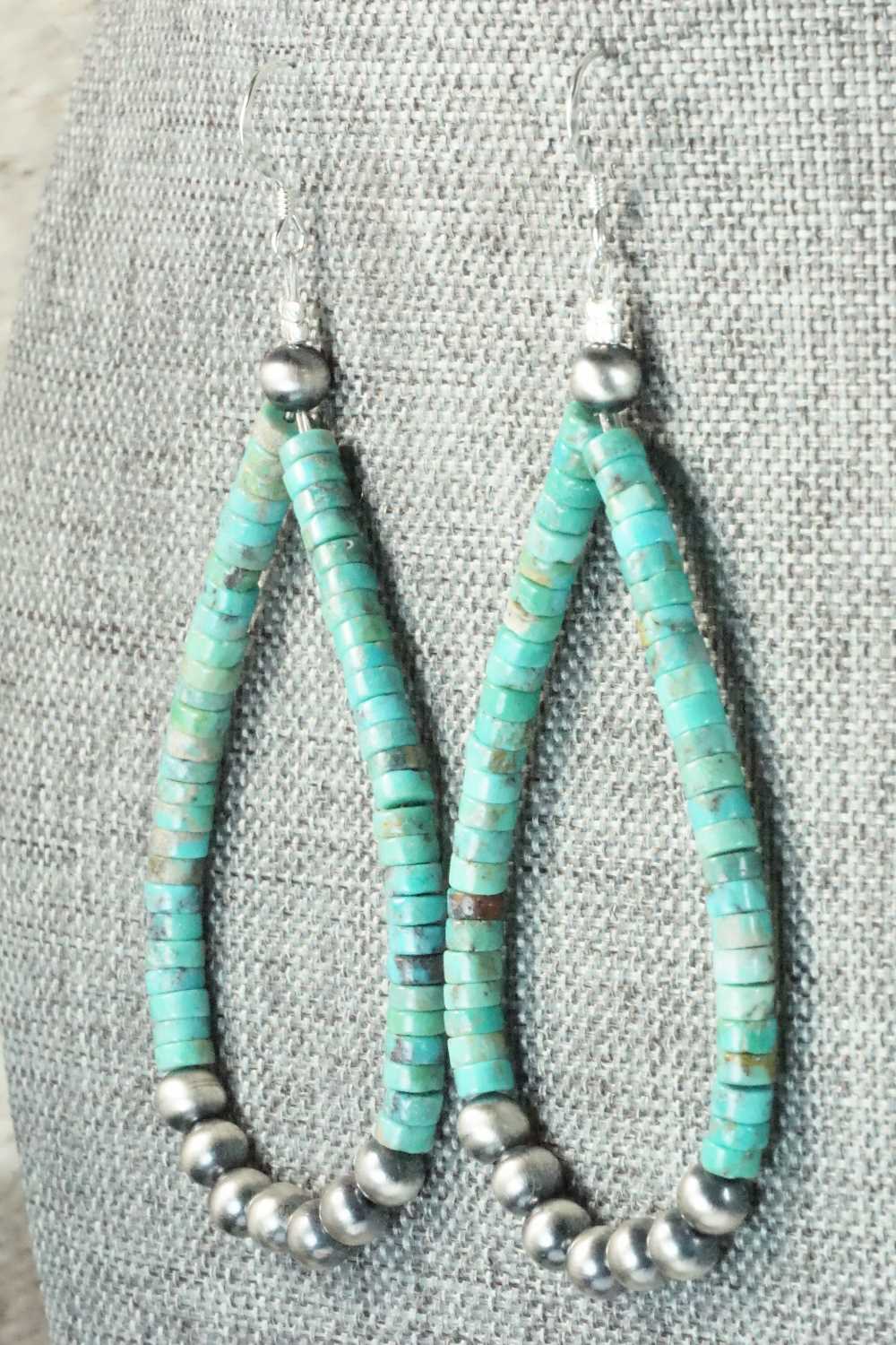 Turquoise & Sterling Silver Earrings - Doreen Jake