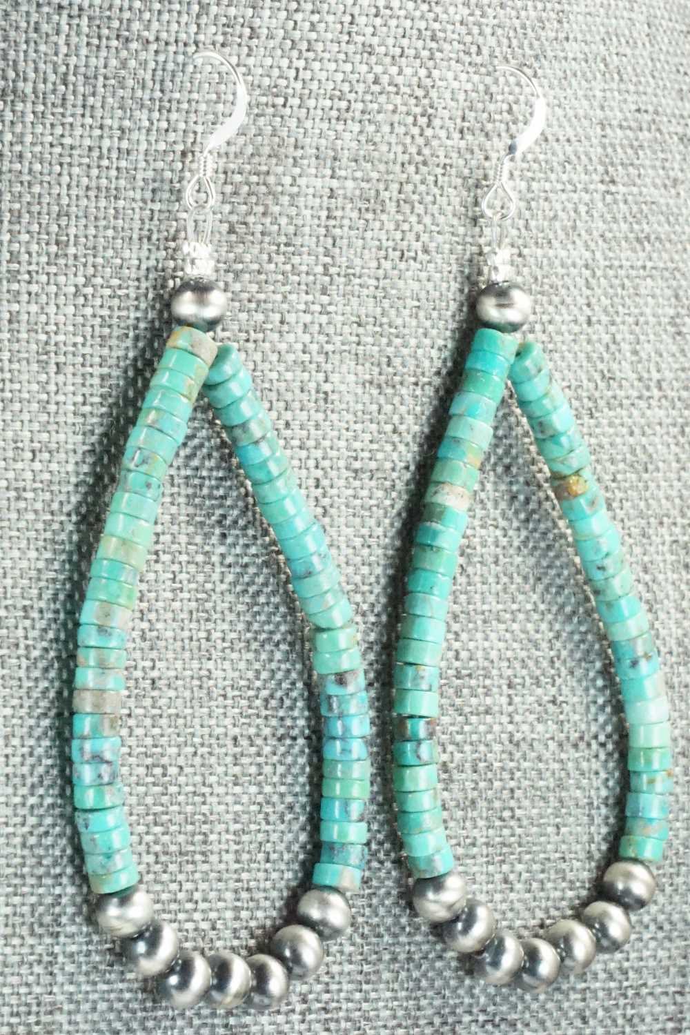 Turquoise & Sterling Silver Earrings - Doreen Jake