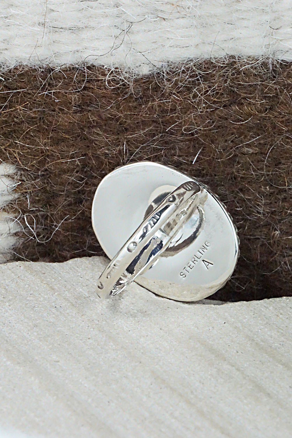 Wild Horse & Sterling Silver Ring - Fannie Platero - Size 10