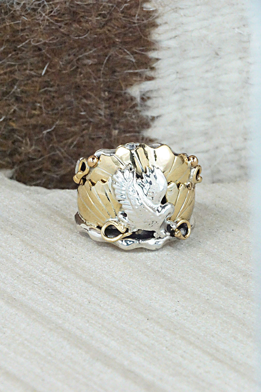 Sterling Silver & Gold Fill Ring - Genevieve Francisco - Size 6.75
