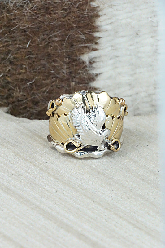 Sterling Silver & Gold Fill Ring - Genevieve Francisco - Size 6.75