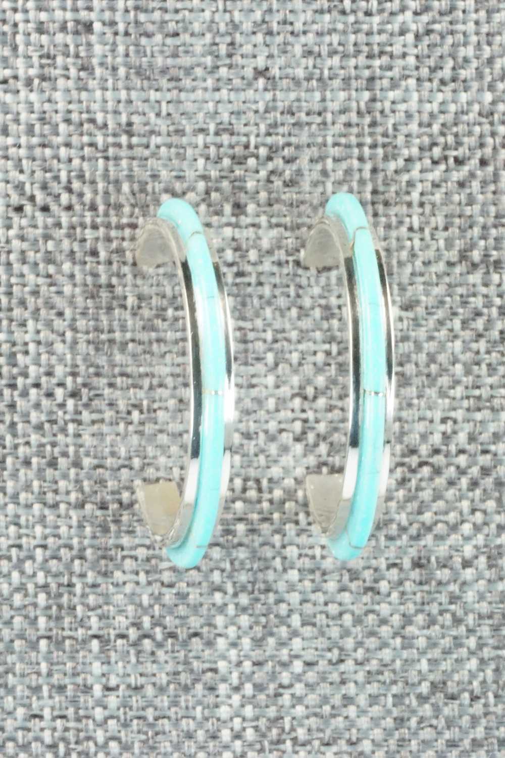 Turquoise & Sterling Silver Earrings - Beavis Massie