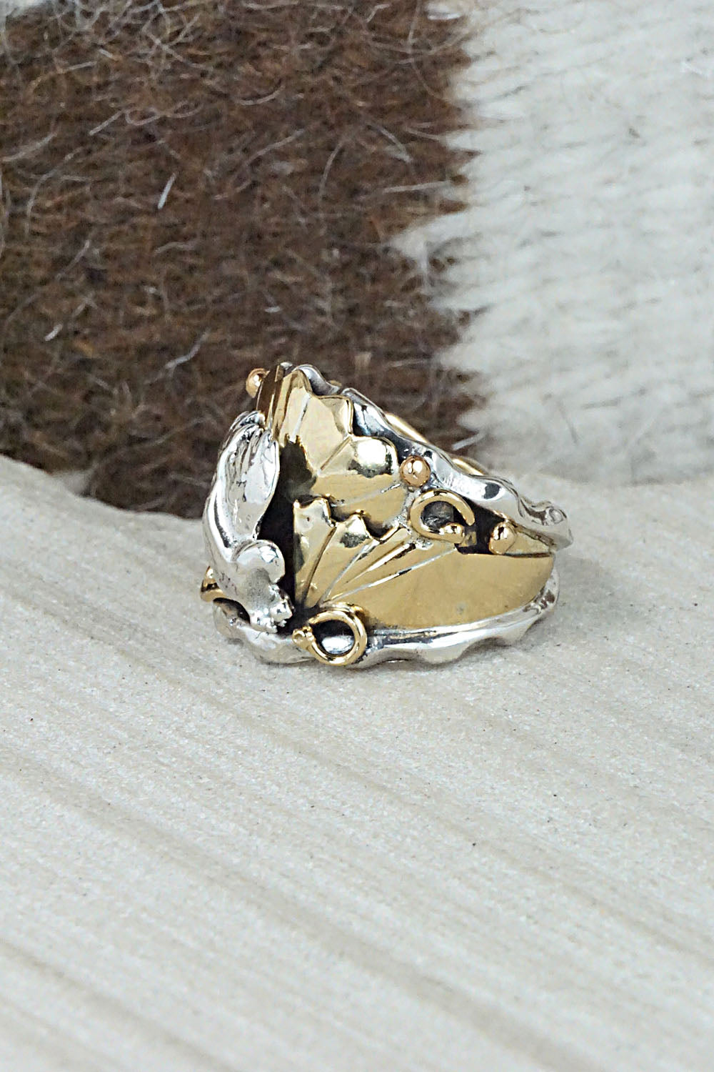 Sterling Silver & Gold Fill Ring - Genevieve Francisco - Size 6.75