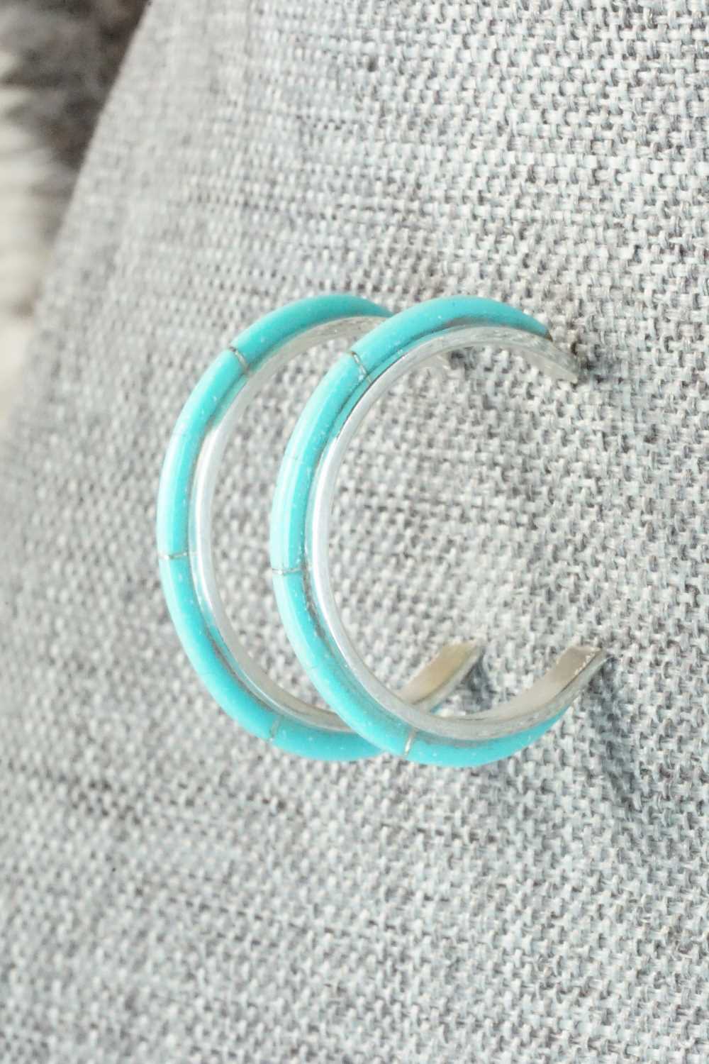 Turquoise & Sterling Silver Earrings - Beavis Massie