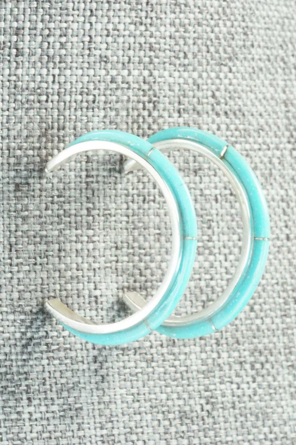 Turquoise & Sterling Silver Earrings - Beavis Massie
