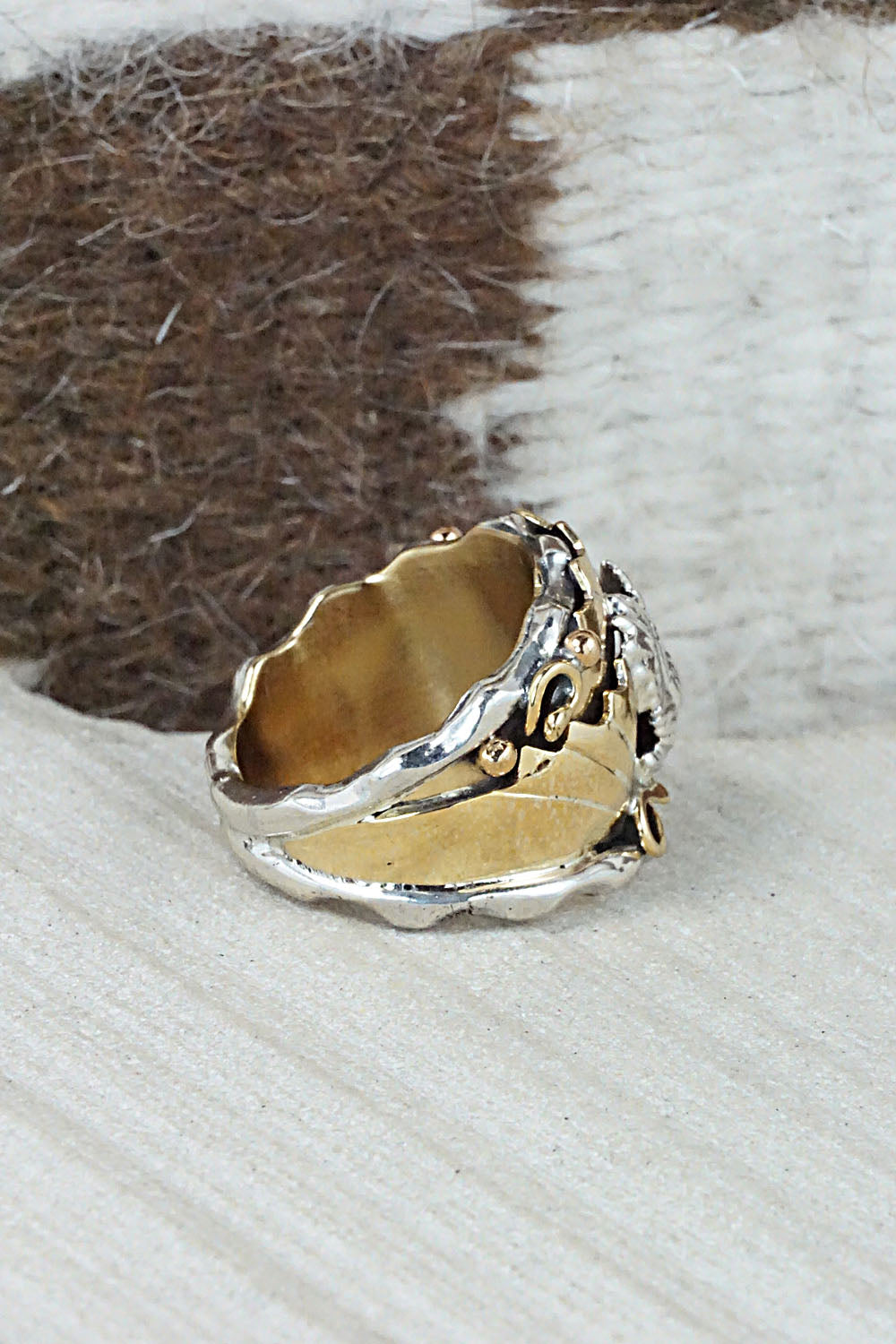 Sterling Silver & Gold Fill Ring - Genevieve Francisco - Size 6.75