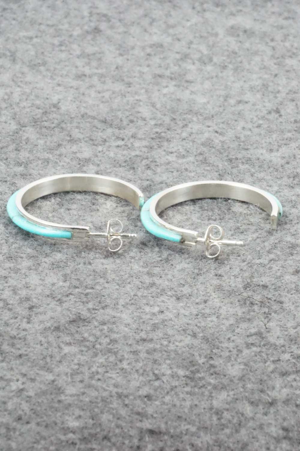 Turquoise & Sterling Silver Earrings - Beavis Massie