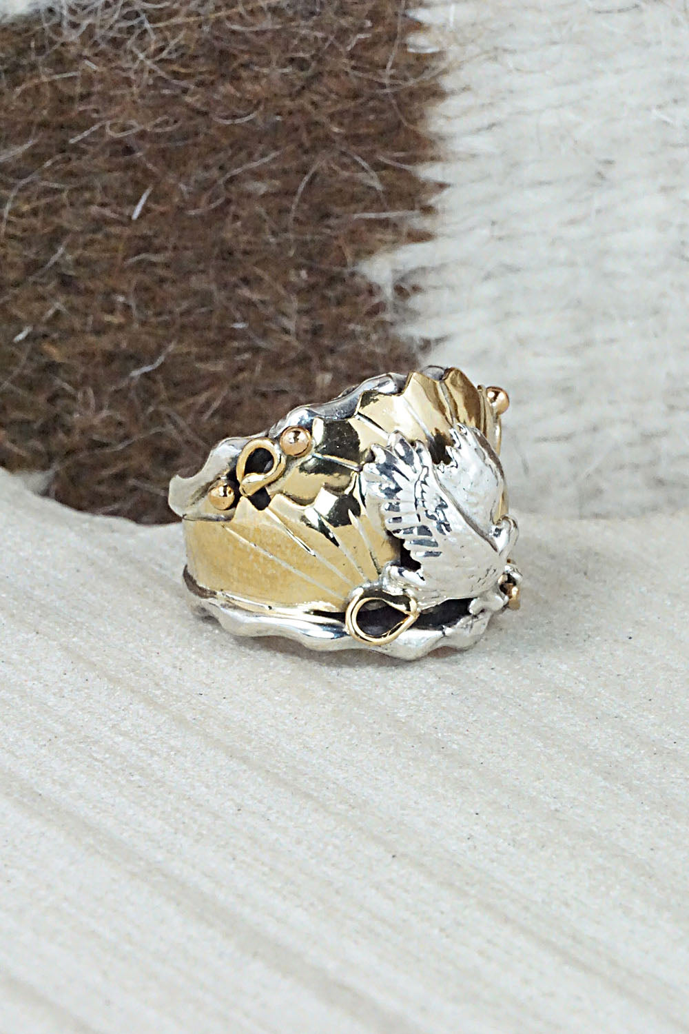 Sterling Silver & Gold Fill Ring - Genevieve Francisco - Size 6.75