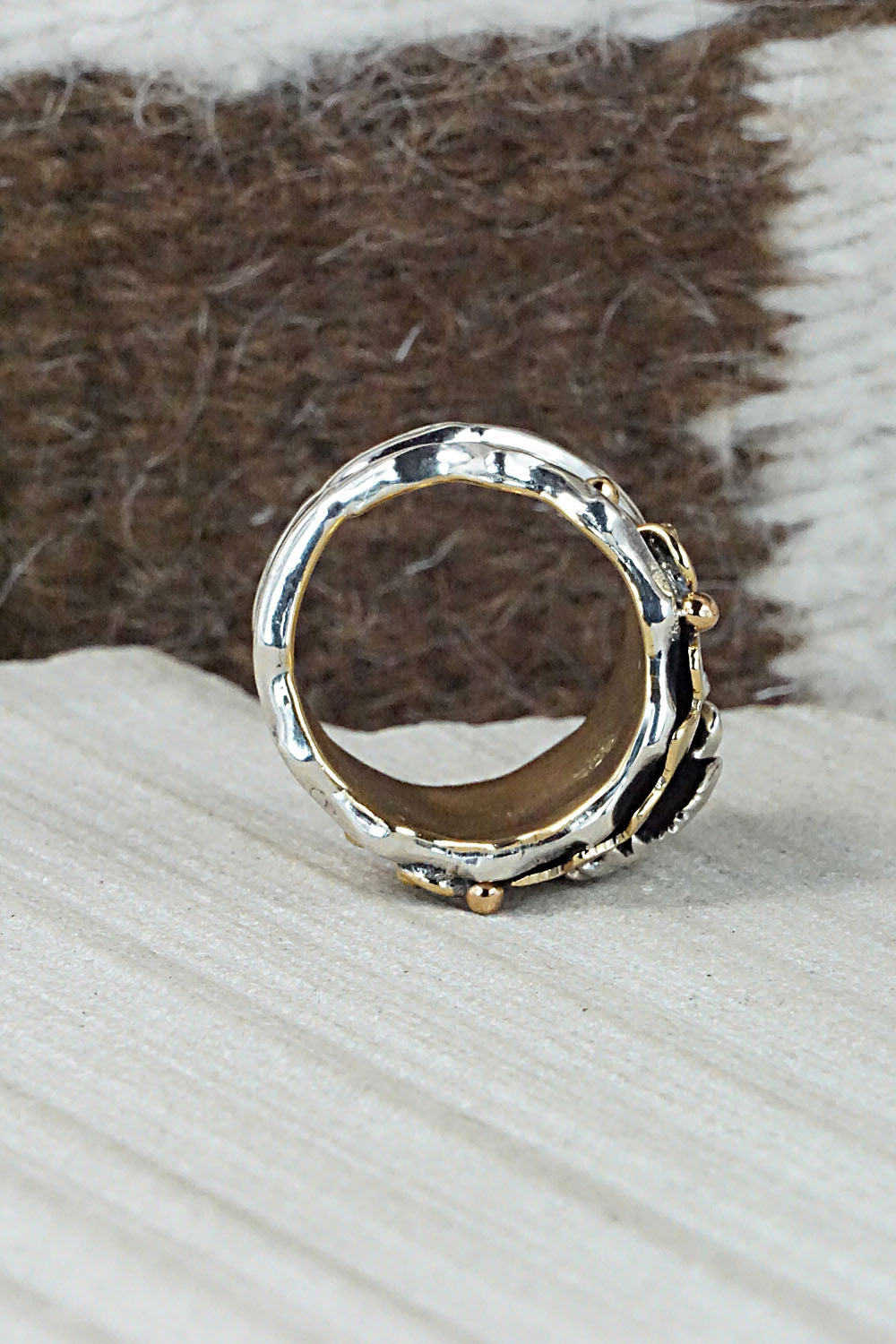 Sterling Silver & Gold Fill Ring - Genevieve Francisco - Size 6.75