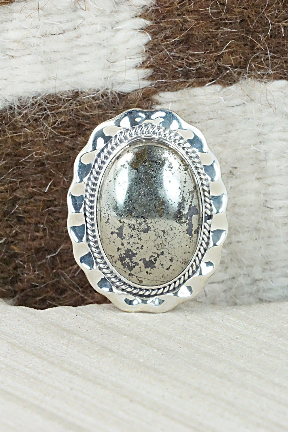 Marcasite & Sterling Silver Ring - Samuel Yellowhair - Size 6