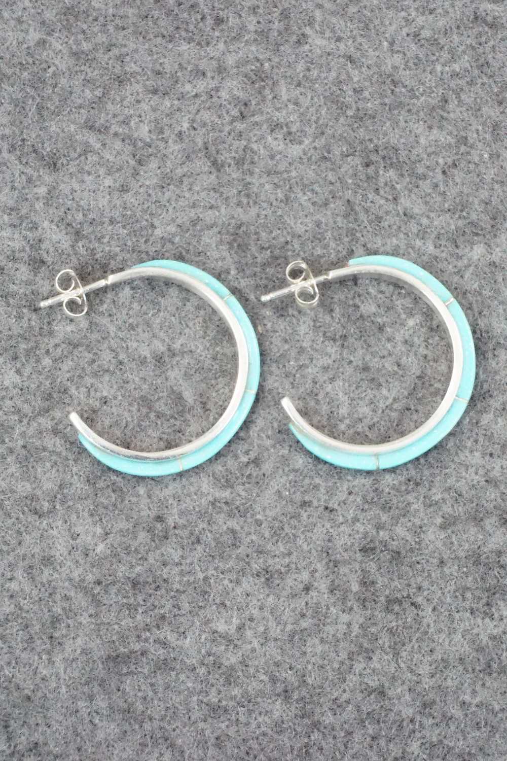 Turquoise & Sterling Silver Earrings - Beavis Massie