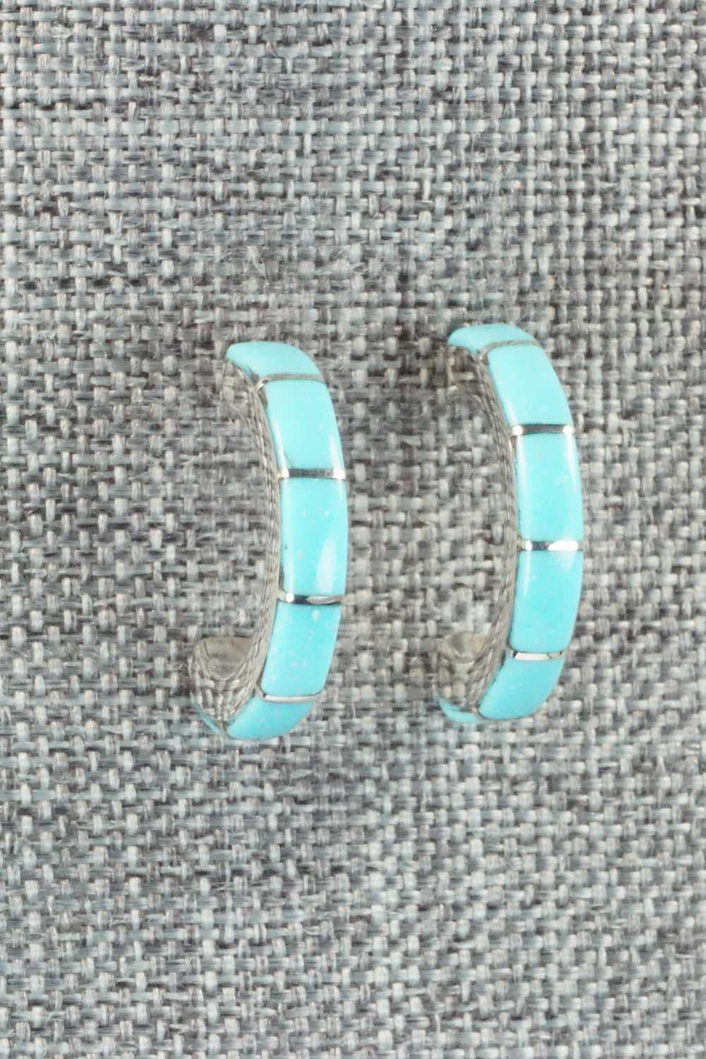 Turquoise & Sterling Silver Earrings - Verna Kantesta