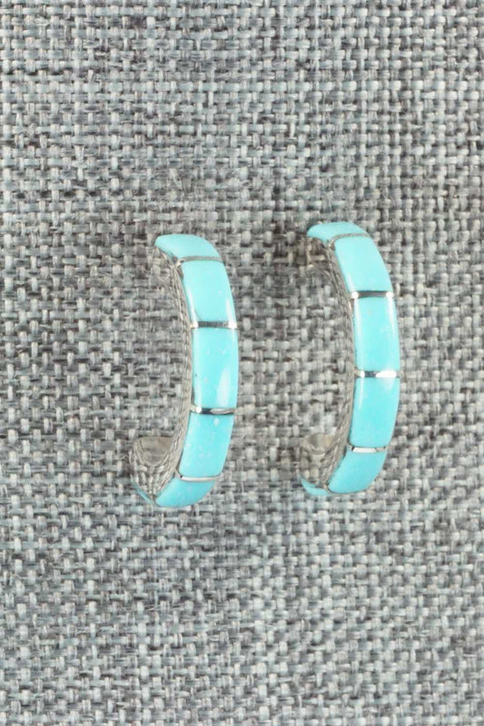 Turquoise & Sterling Silver Earrings - Verna Kantesta