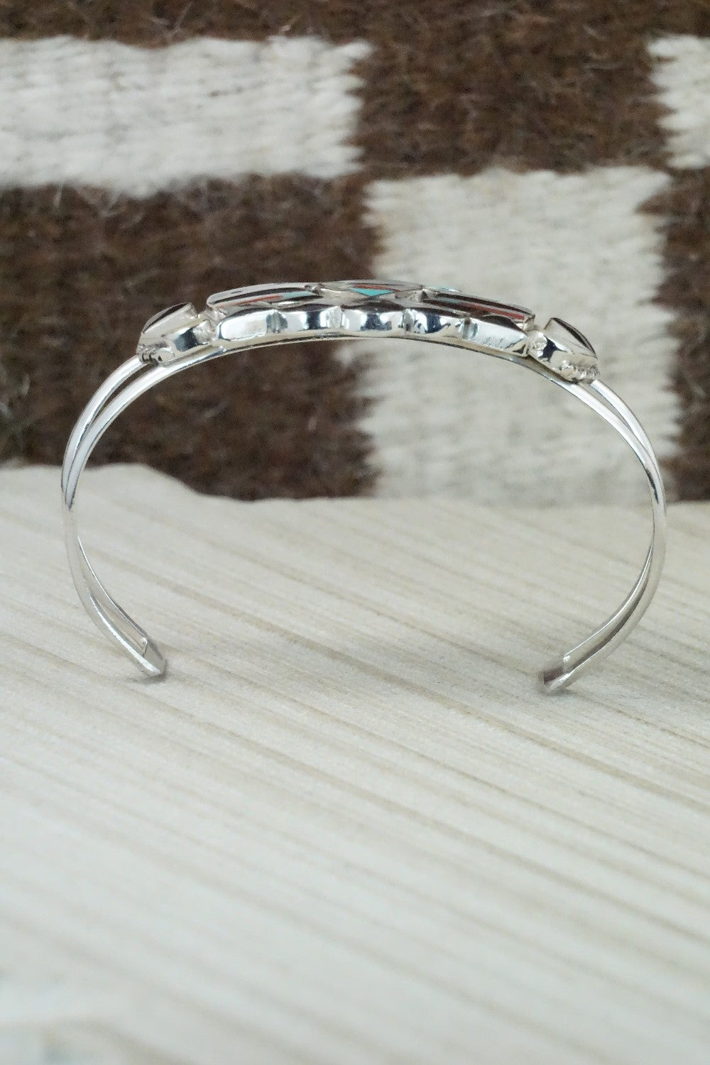 Multi Stone & Sterling Silver Inlay Bracelet - Bobby Shack