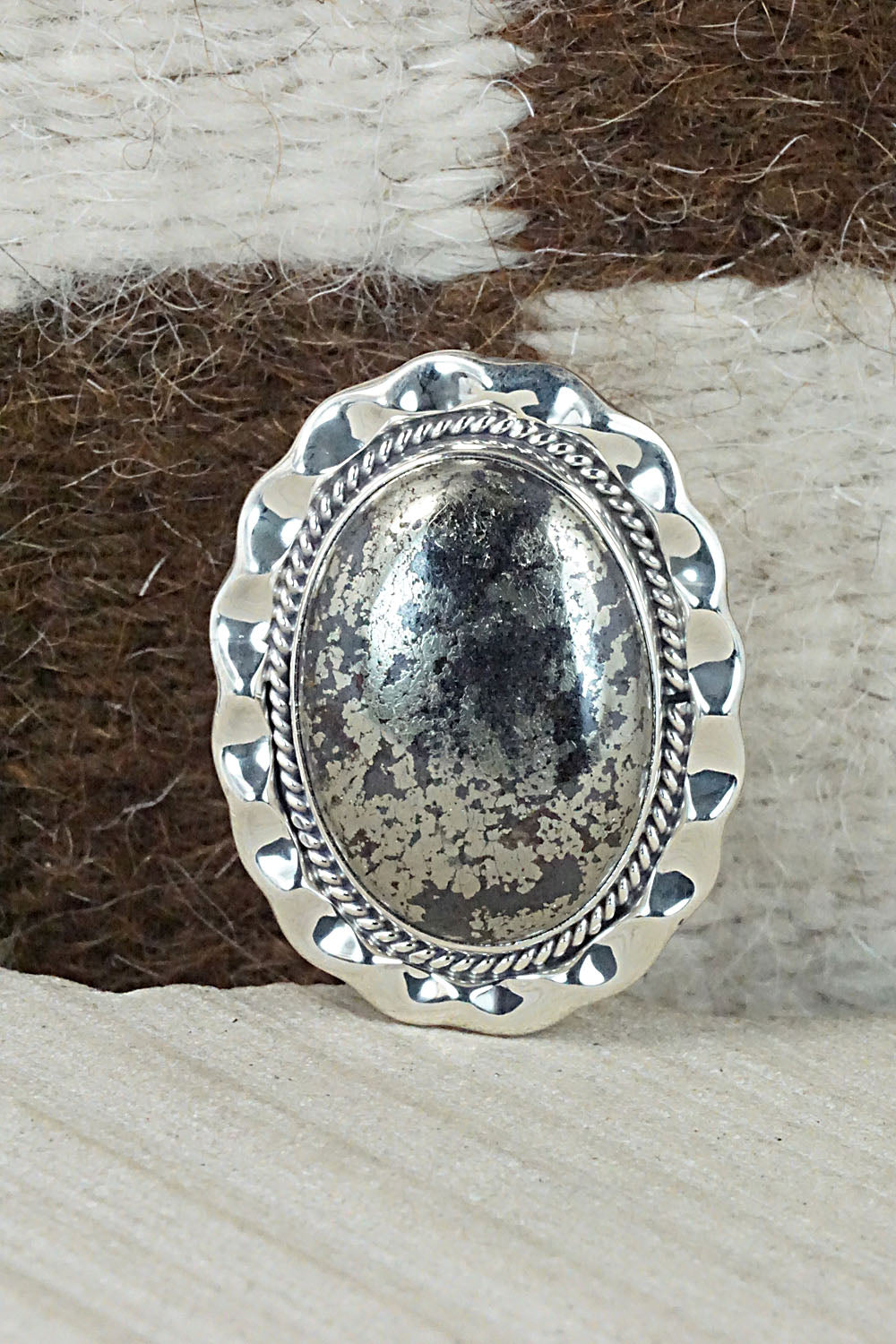 Marcasite & Sterling Silver Ring - Samuel Yellowhair - Size 7