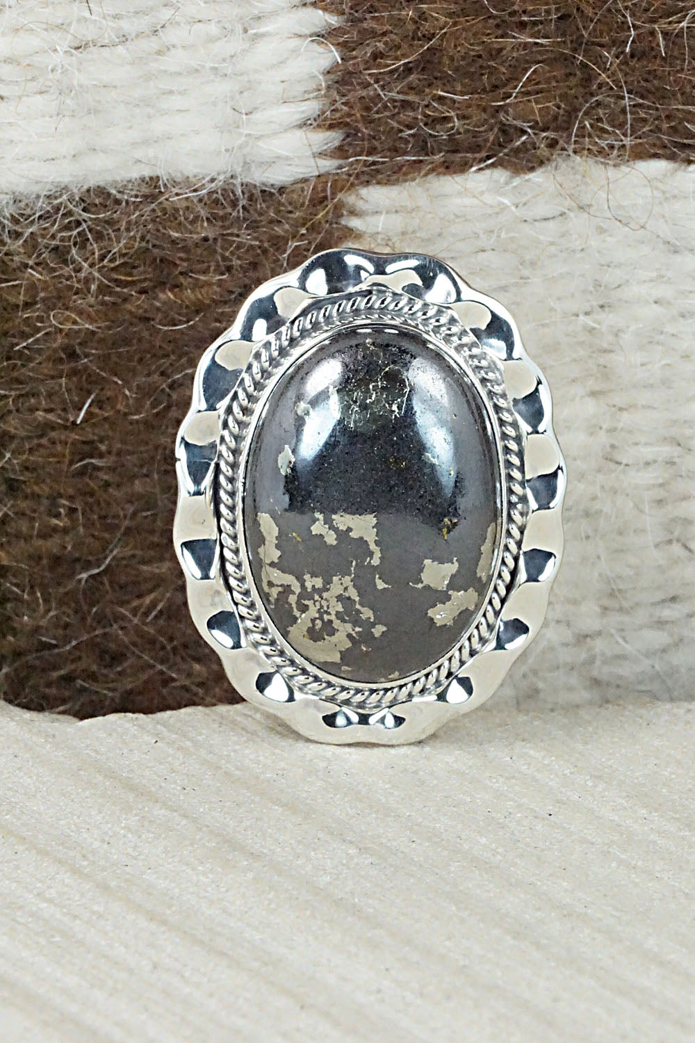 Marcasite & Sterling Silver Ring - Samuel Yellowhair - Size 9