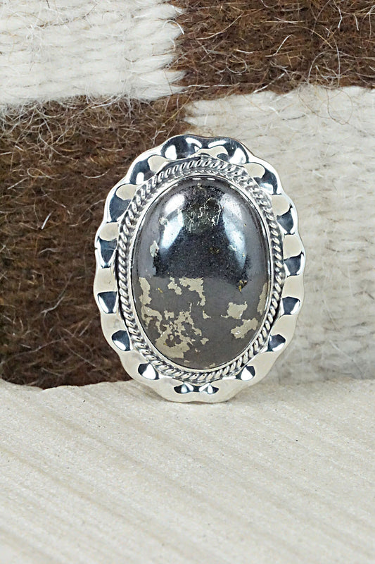 Marcasite & Sterling Silver Ring - Samuel Yellowhair - Size 9