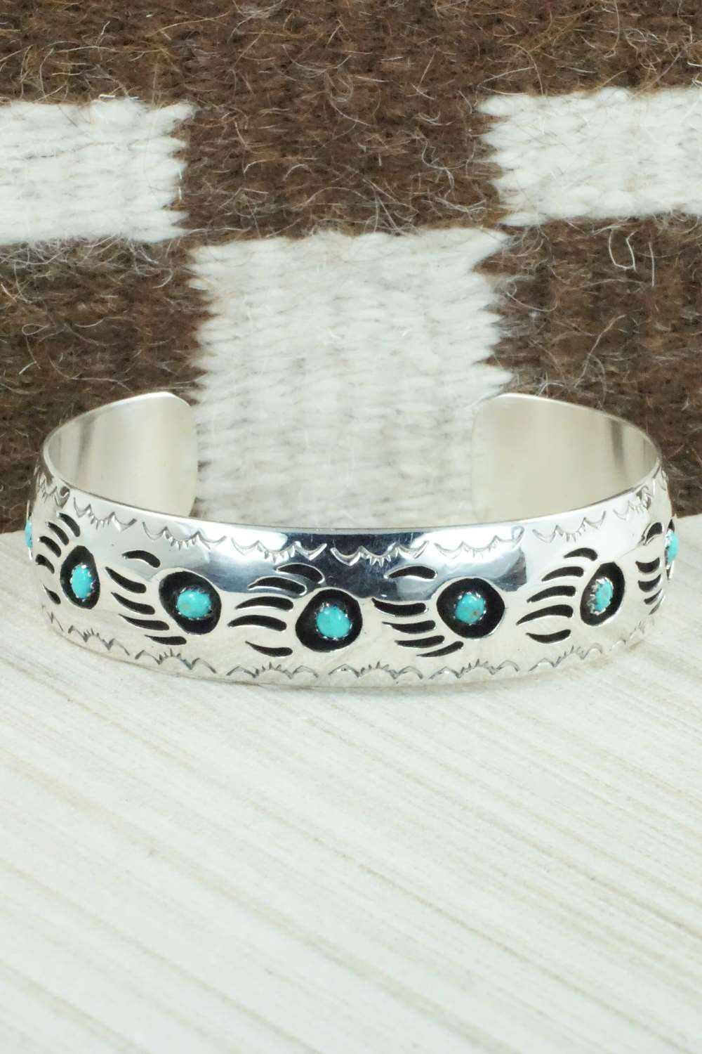 Turquoise & Sterling Silver Bracelet - Pearlene Spencer