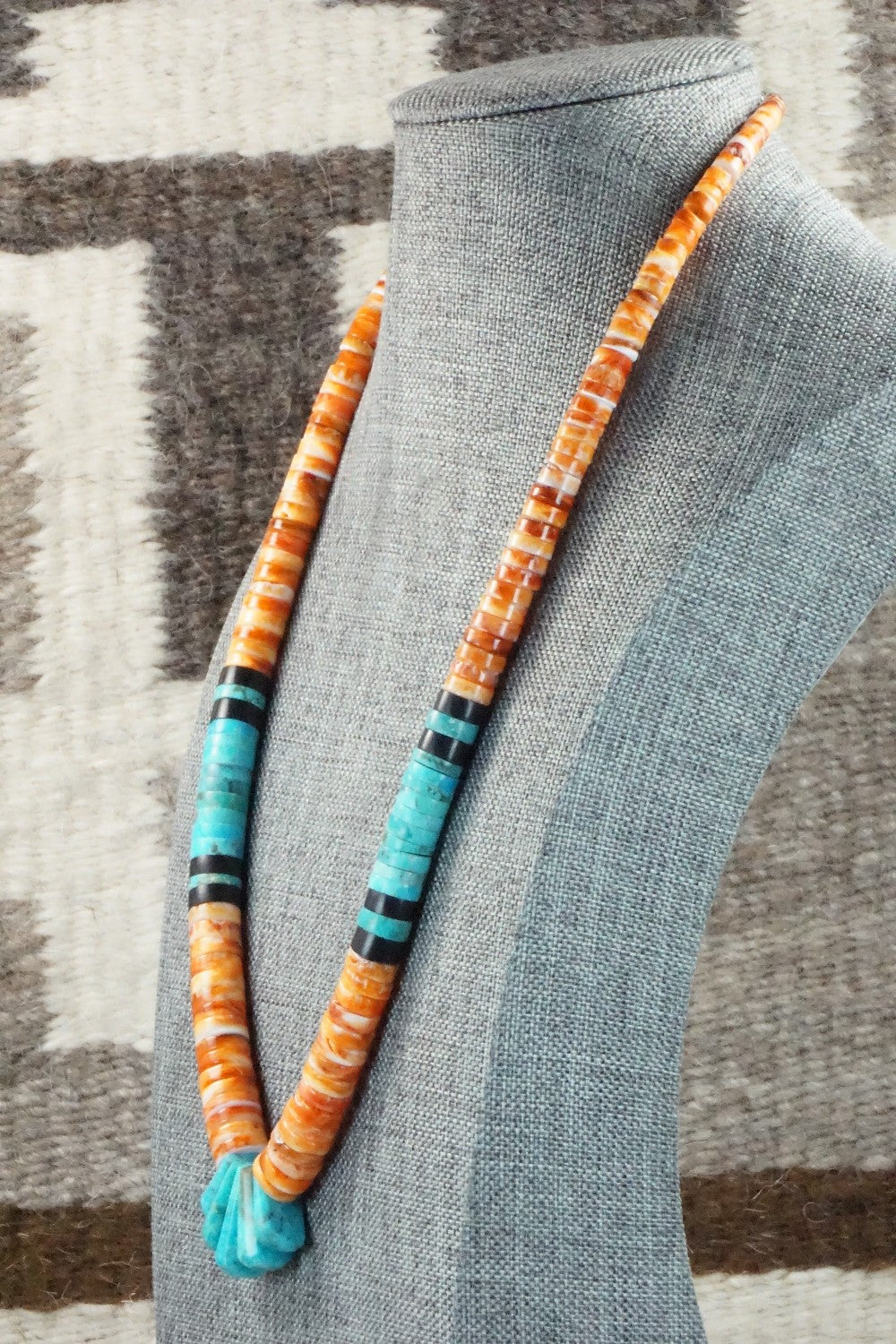 Spiny Oyster & Turquoise Necklace - Lupe Lovato