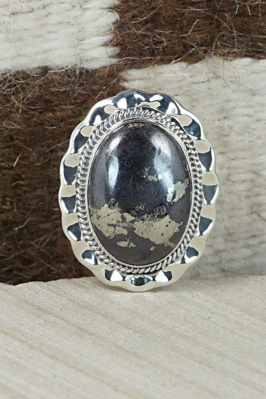 Marcasite & Sterling Silver Ring - Samuel Yellowhair - Size 7.25