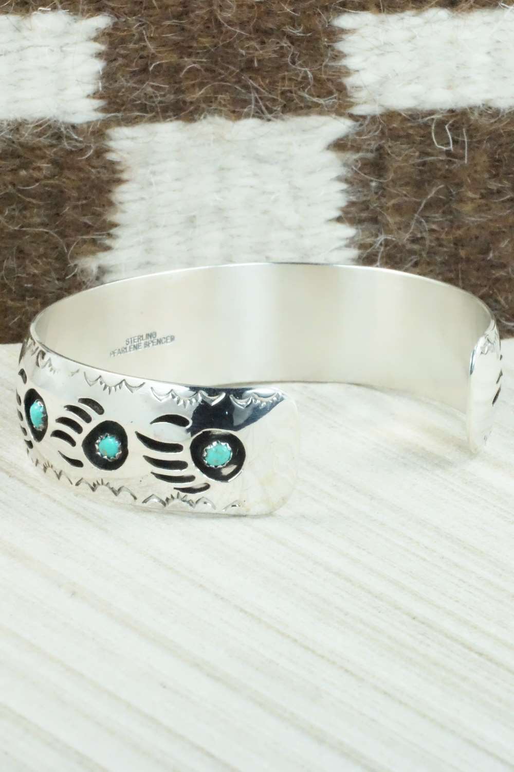 Turquoise & Sterling Silver Bracelet - Pearlene Spencer