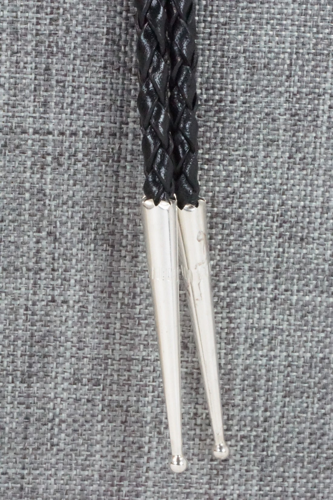 Turquoise, Coral & Sterling Silver Bolo Tie - Raymond Begay