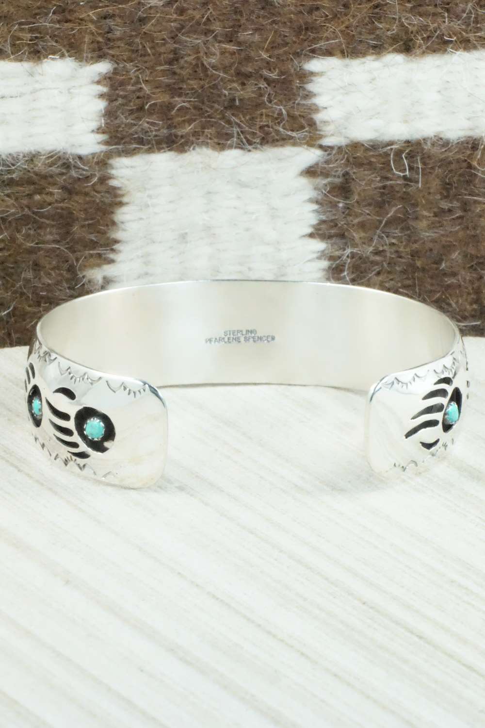 Turquoise & Sterling Silver Bracelet - Pearlene Spencer