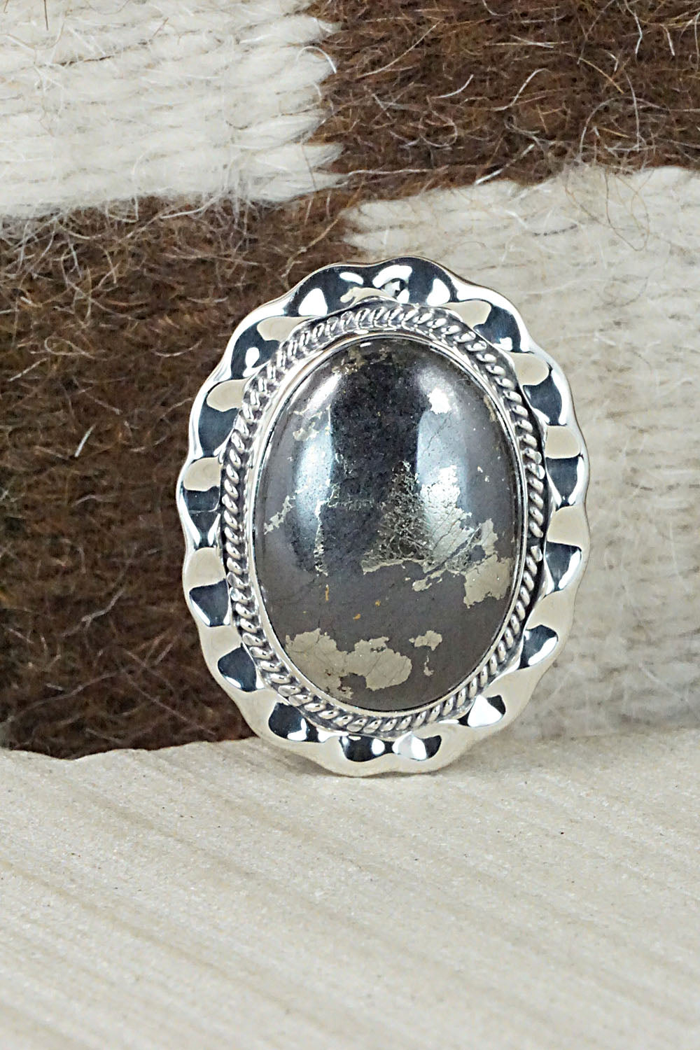 Marcasite & Sterling Silver Ring - Samuel Yellowhair - Size 9