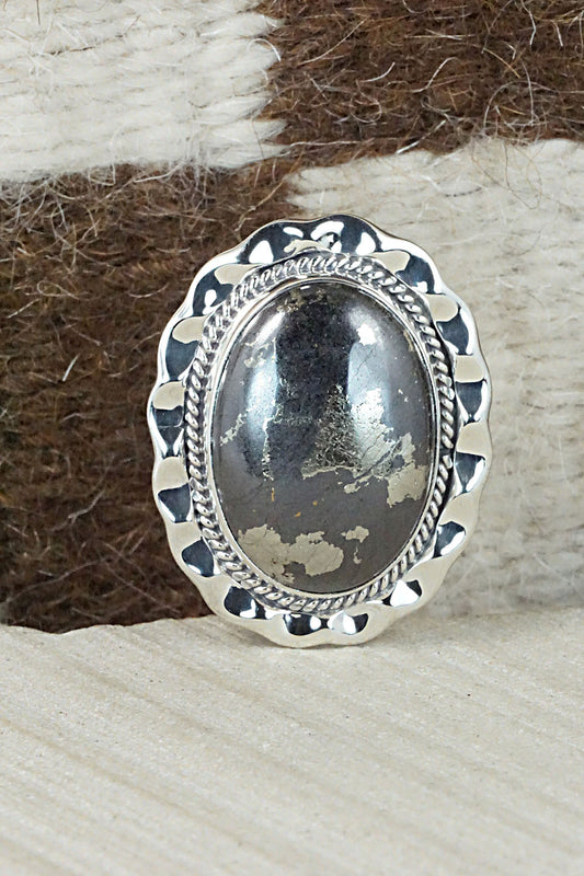 Marcasite & Sterling Silver Ring - Samuel Yellowhair - Size 9