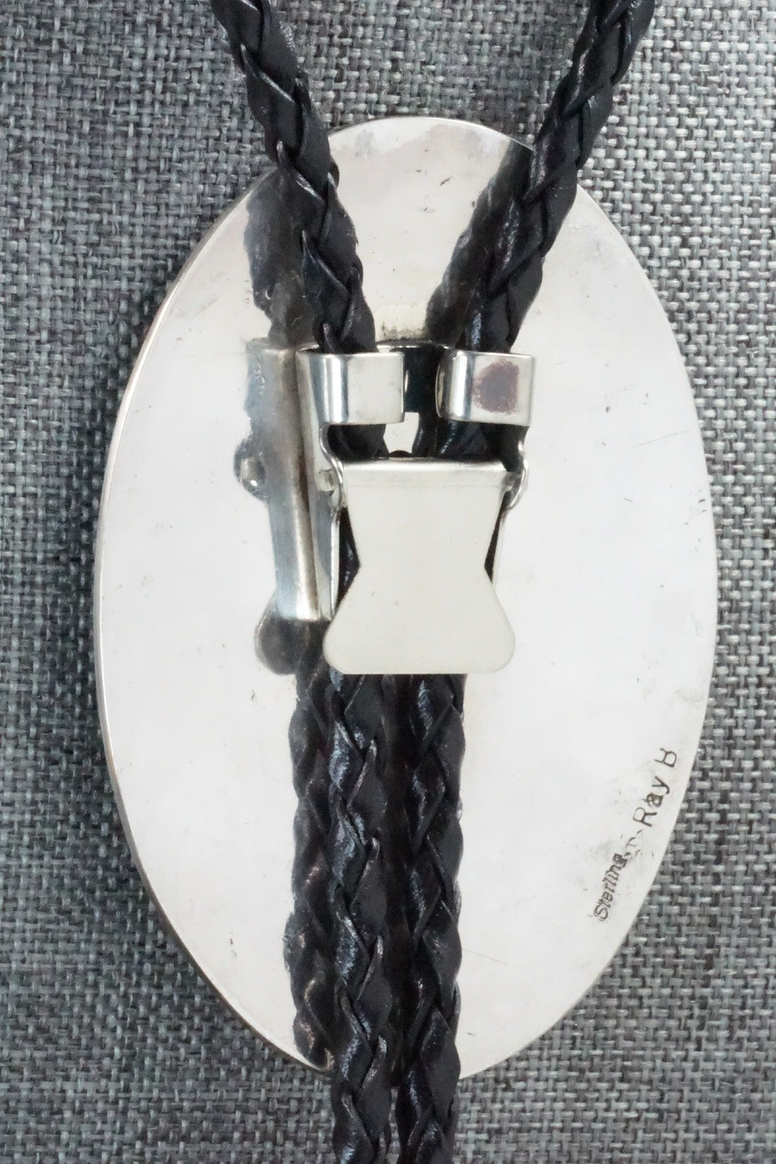 Turquoise, Coral & Sterling Silver Bolo Tie - Raymond Begay