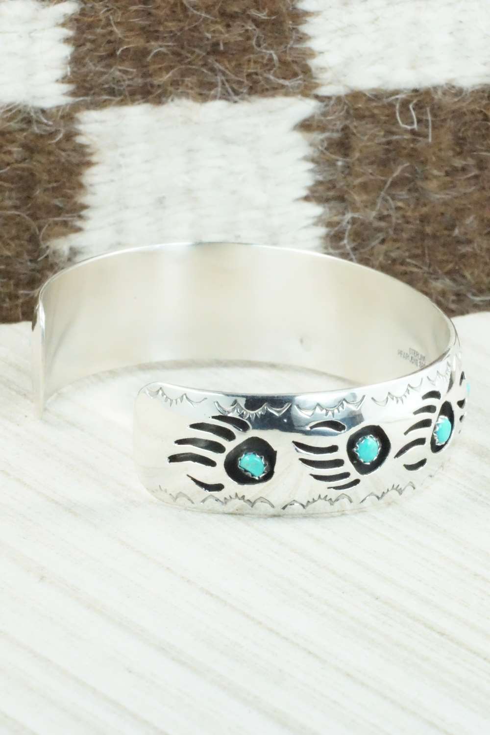 Turquoise & Sterling Silver Bracelet - Pearlene Spencer