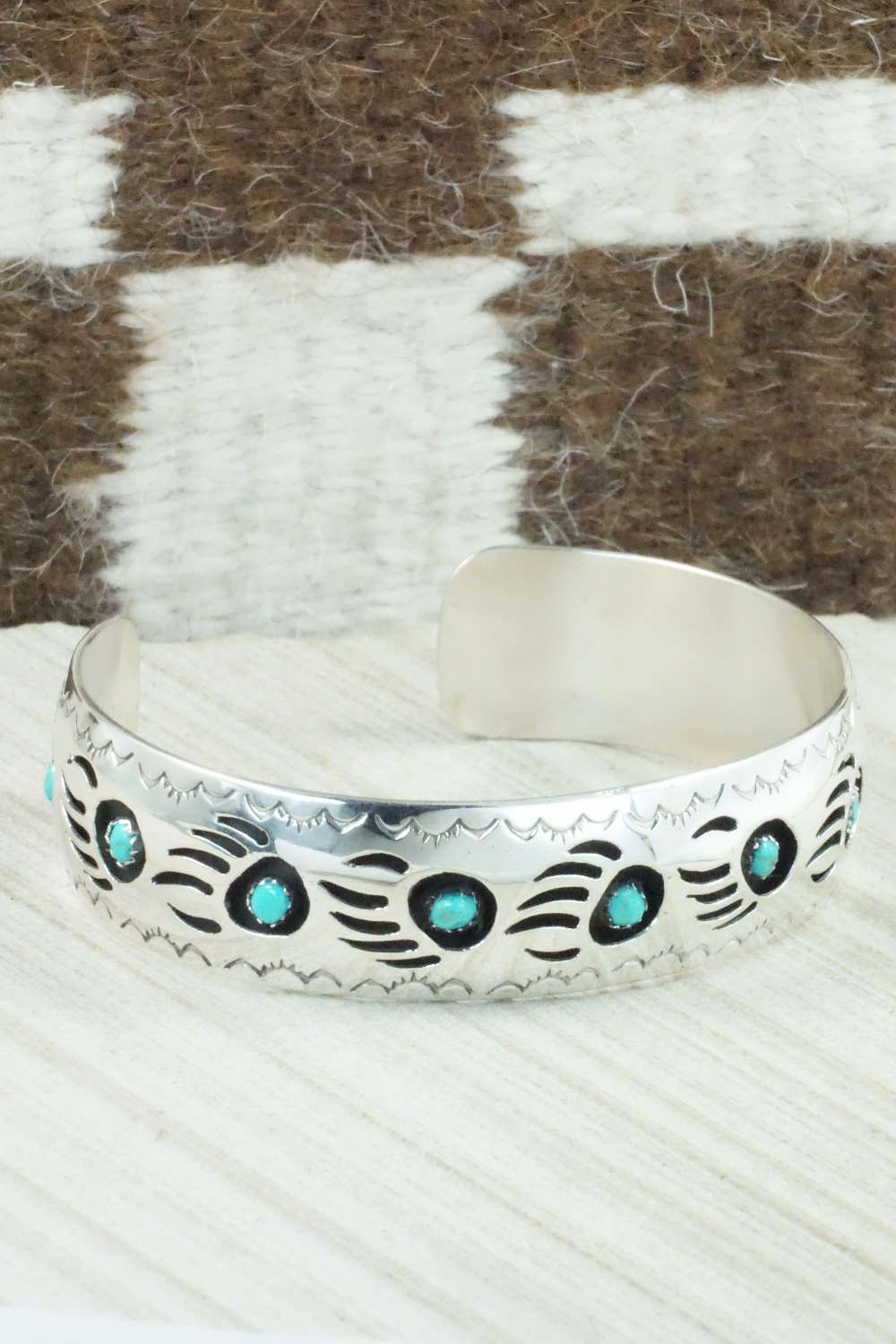 Turquoise & Sterling Silver Bracelet - Pearlene Spencer
