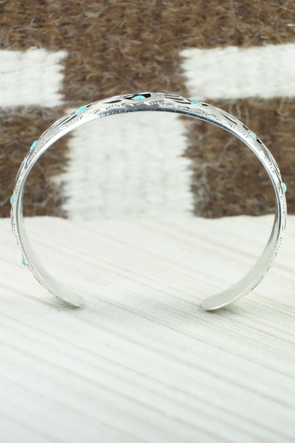 Turquoise & Sterling Silver Bracelet - Pearlene Spencer