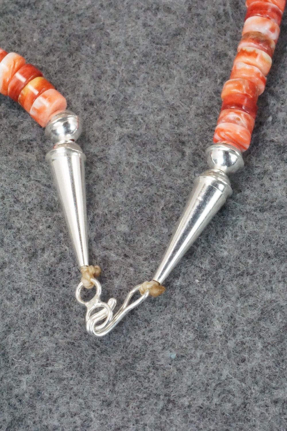 Spiny Oyster and Turquoise Necklace - Joe Garcia