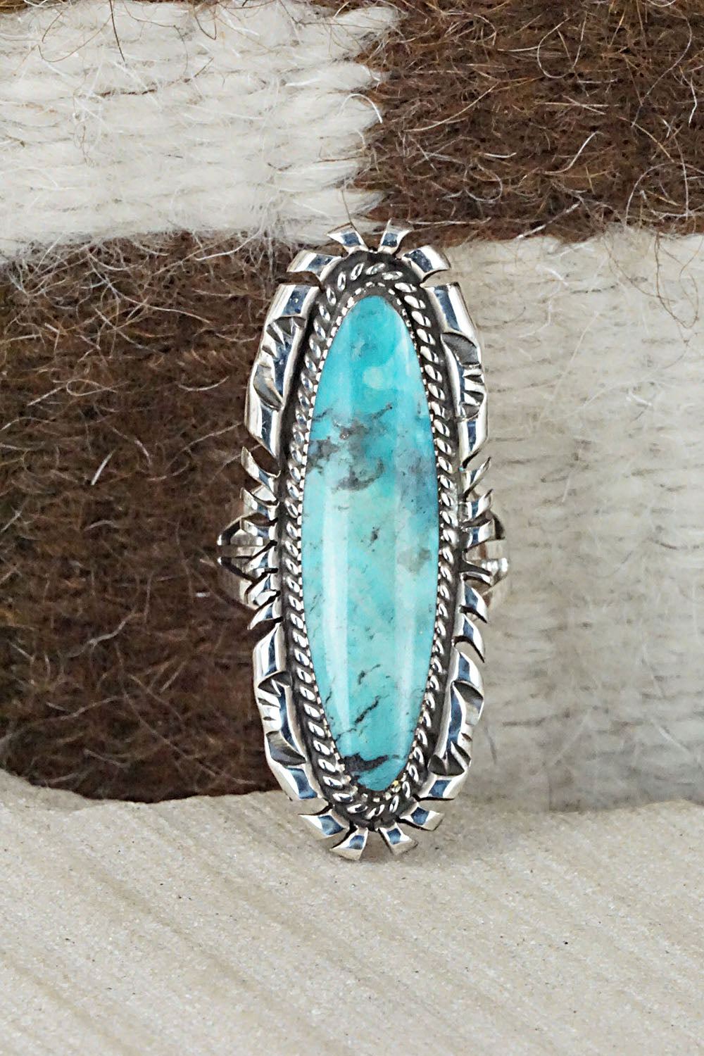 Turquoise & Sterling Silver Ring - Marie Jones - Size 7