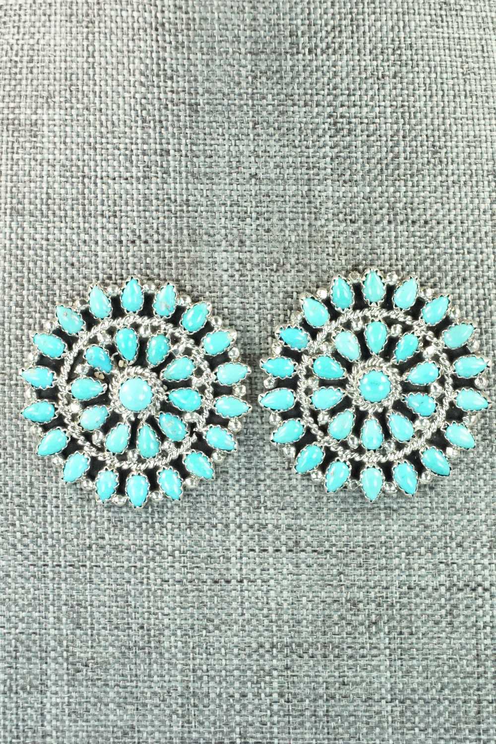 Turquoise & Sterling Silver Earrings - Marie Kirley