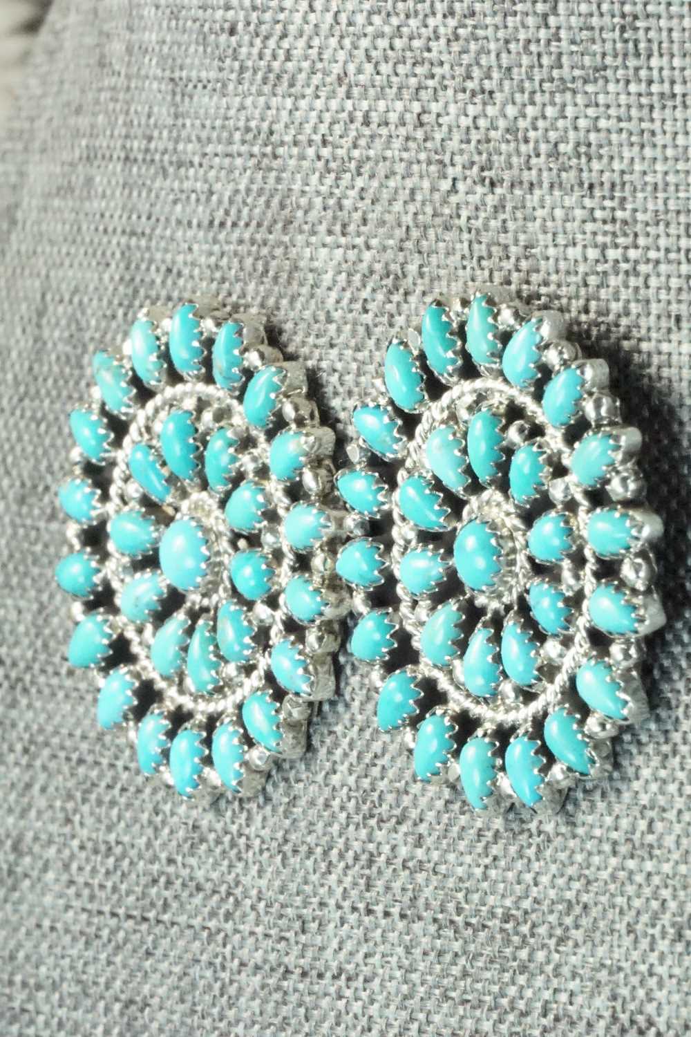 Turquoise & Sterling Silver Earrings - Marie Kirley