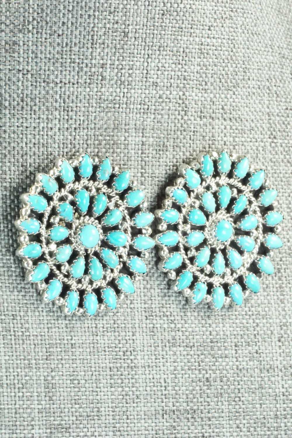 Turquoise & Sterling Silver Earrings - Marie Kirley