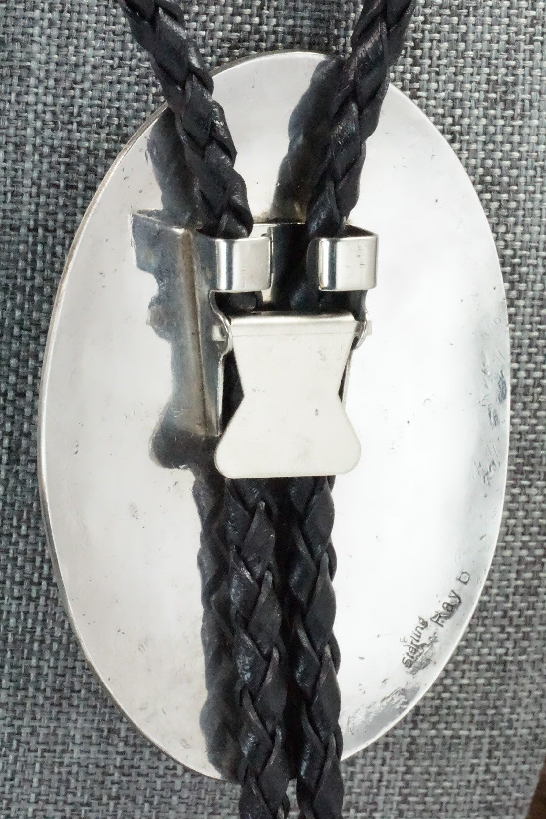 Turquoise, Coral & Sterling Silver Bolo Tie - Raymond Begay