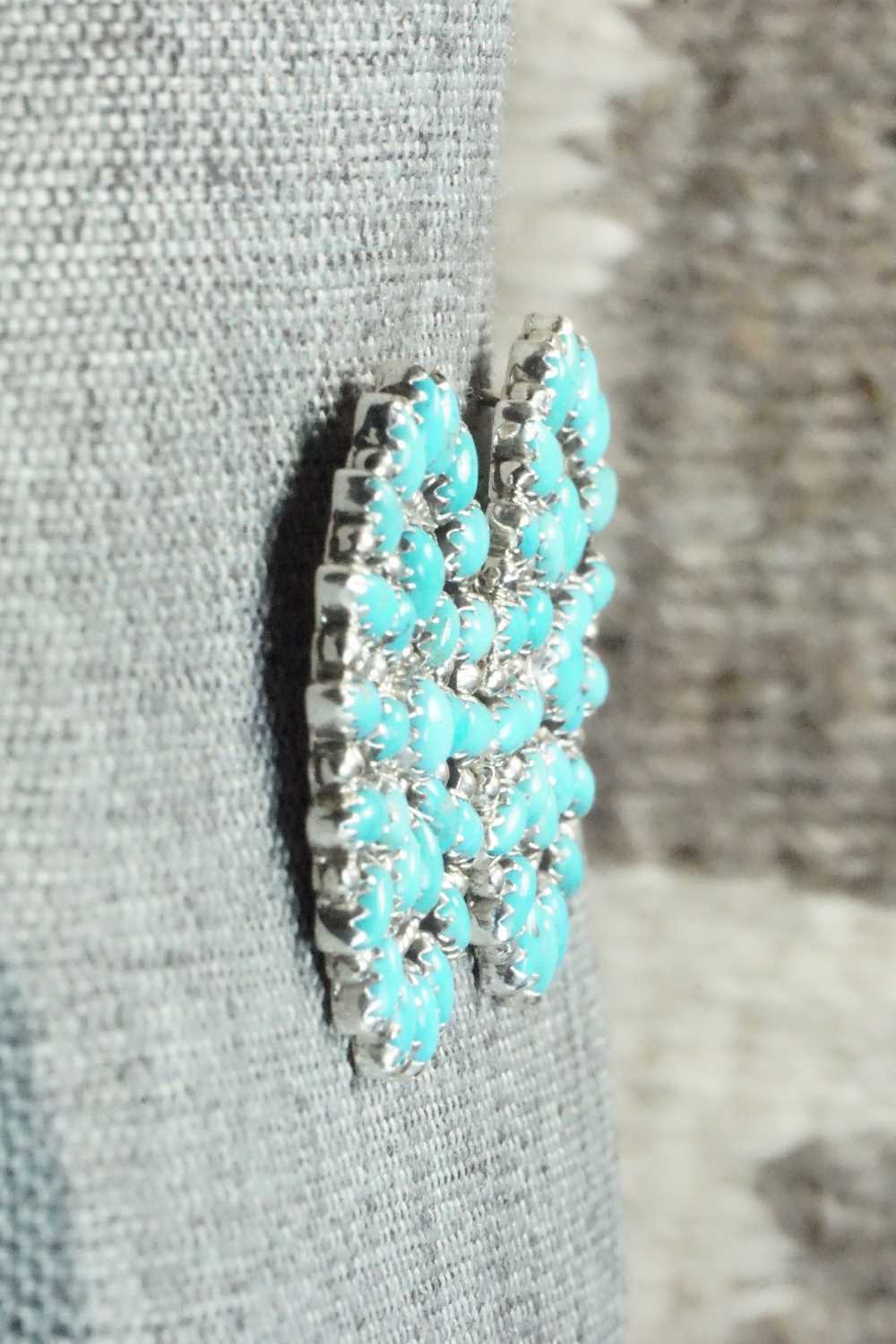 Turquoise & Sterling Silver Earrings - Marie Kirley