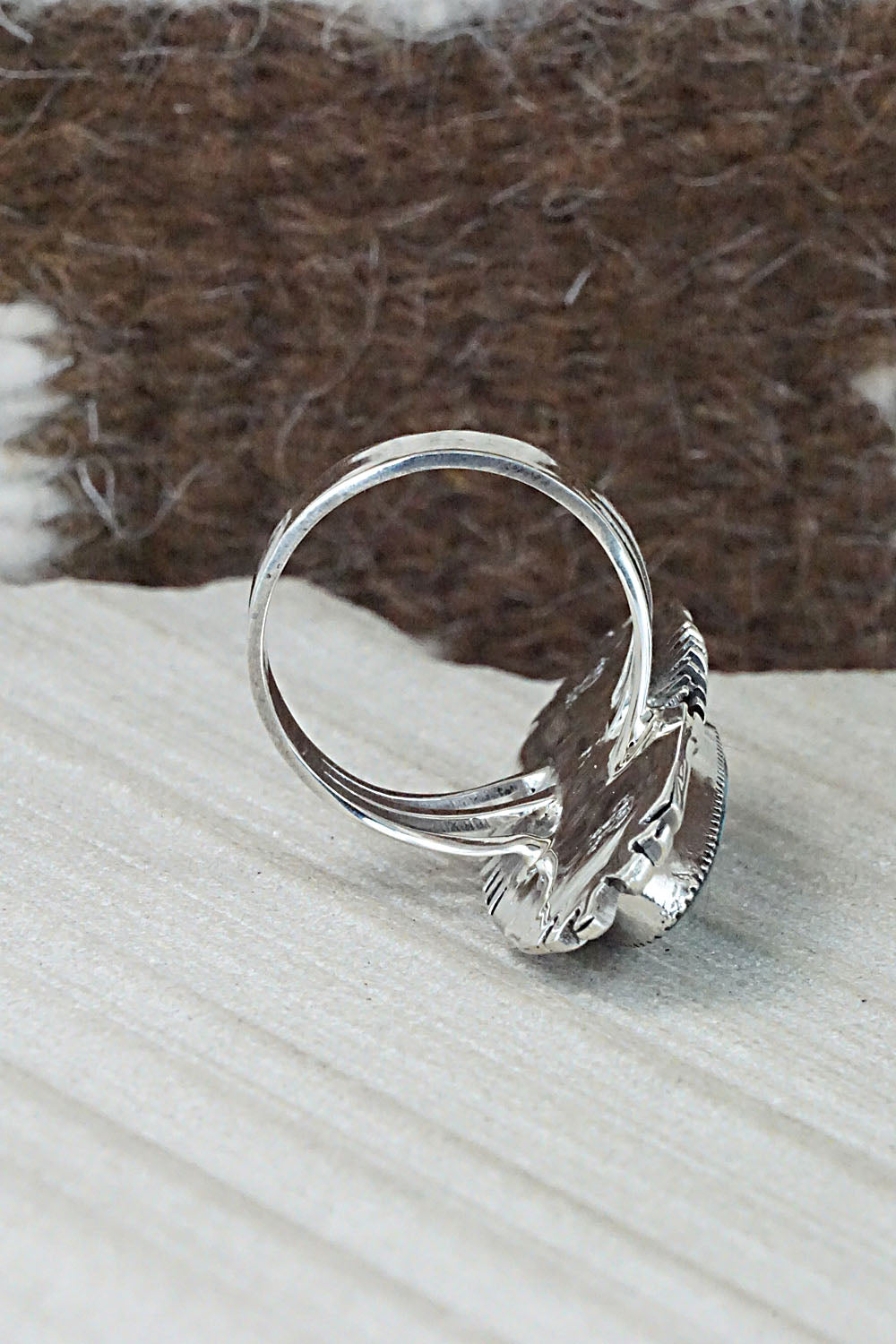 Turquoise & Sterling Silver Ring - Marie Jones - Size 8