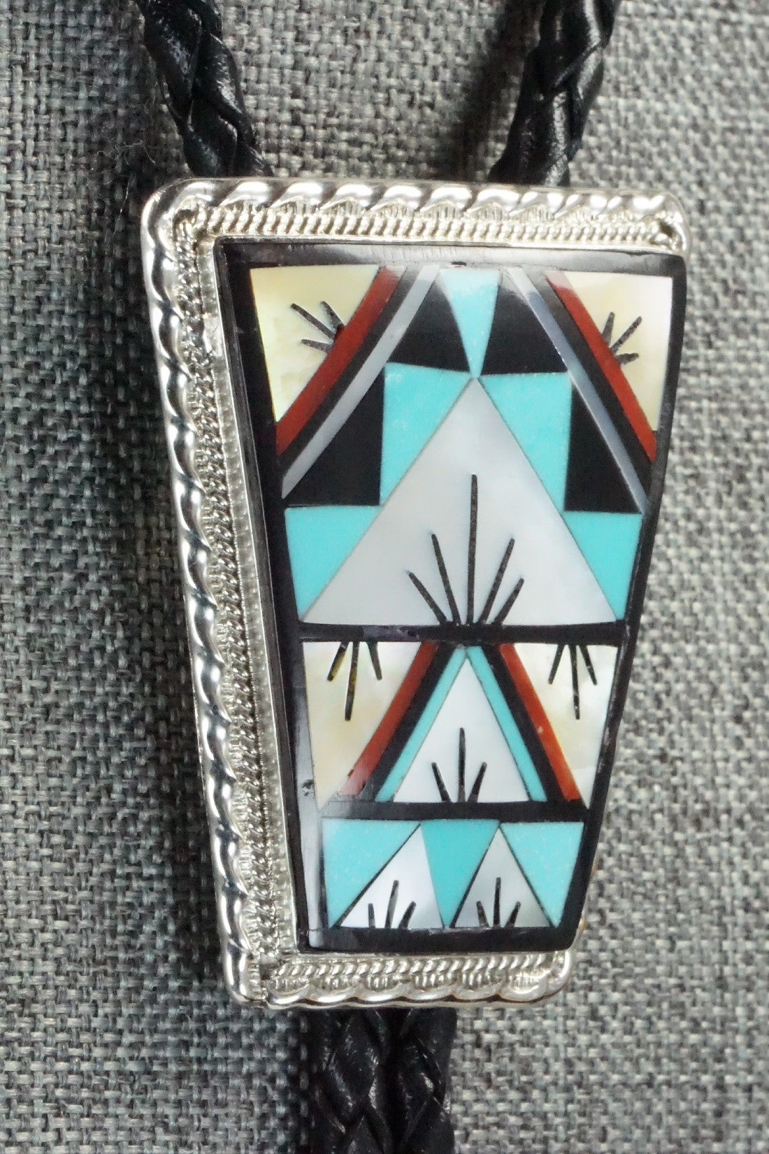 Multi Stone & Sterling Silver Bolo Tie - Lynette Yuselew
