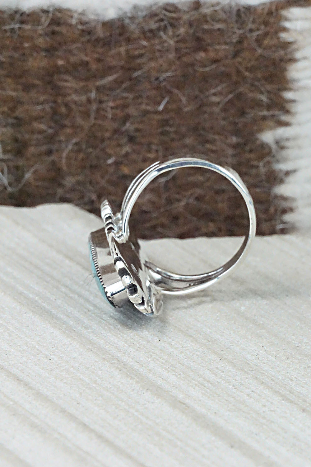 Turquoise & Sterling Silver Ring - Marie Jones - Size 7.5