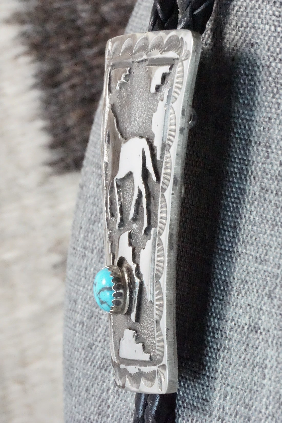 Turquoise & Sterling Silver Bolo Tie - Emerson Kinsel