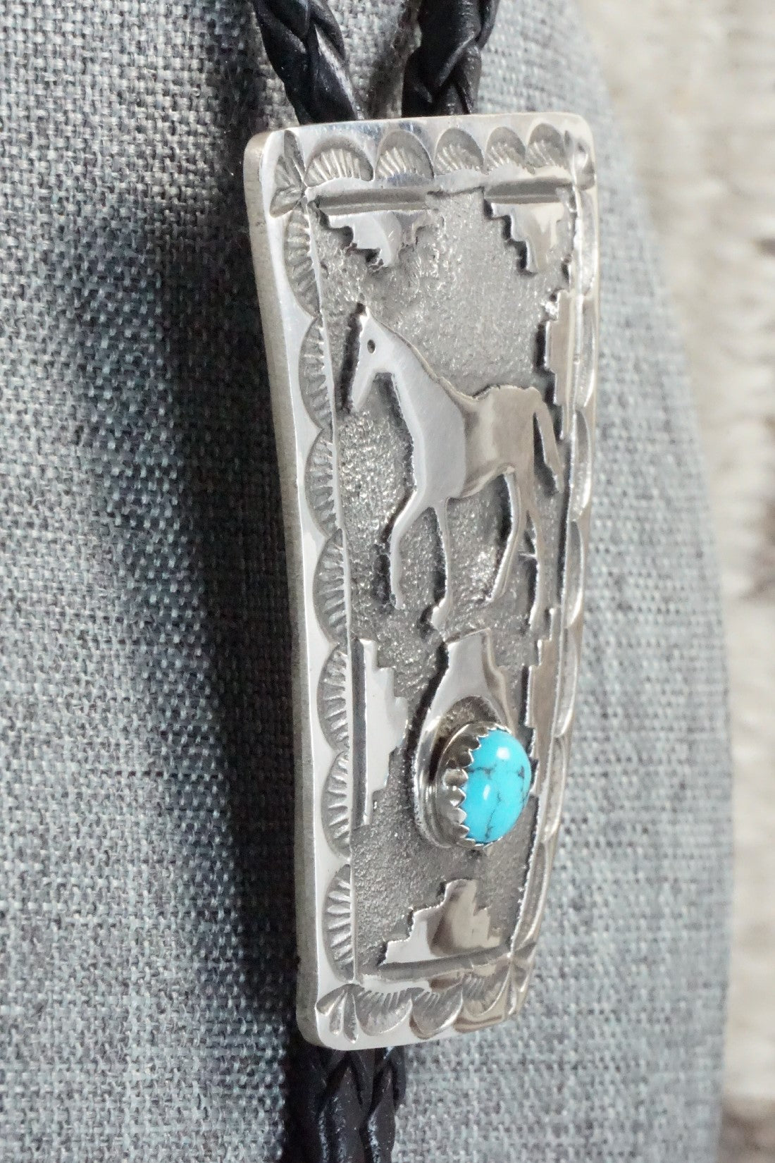 Turquoise & Sterling Silver Bolo Tie - Emerson Kinsel