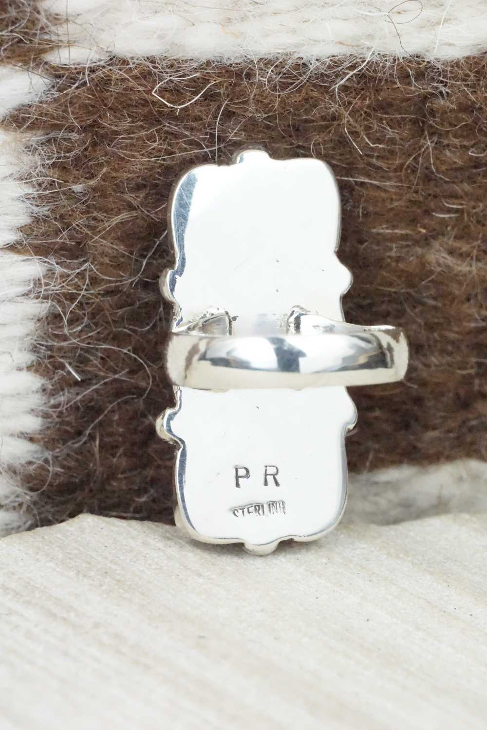 Coral & Sterling Silver Ring - Priscilla Reeder - Size 7