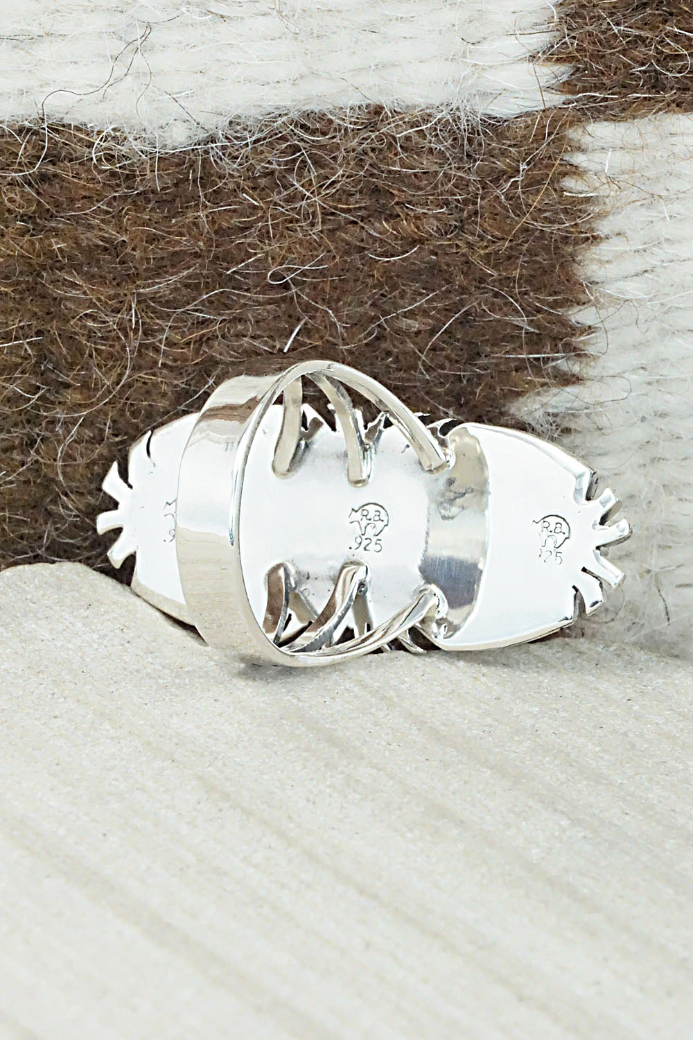 Turquoise & Sterling Silver Ring - Marie Jones - Size 8.75