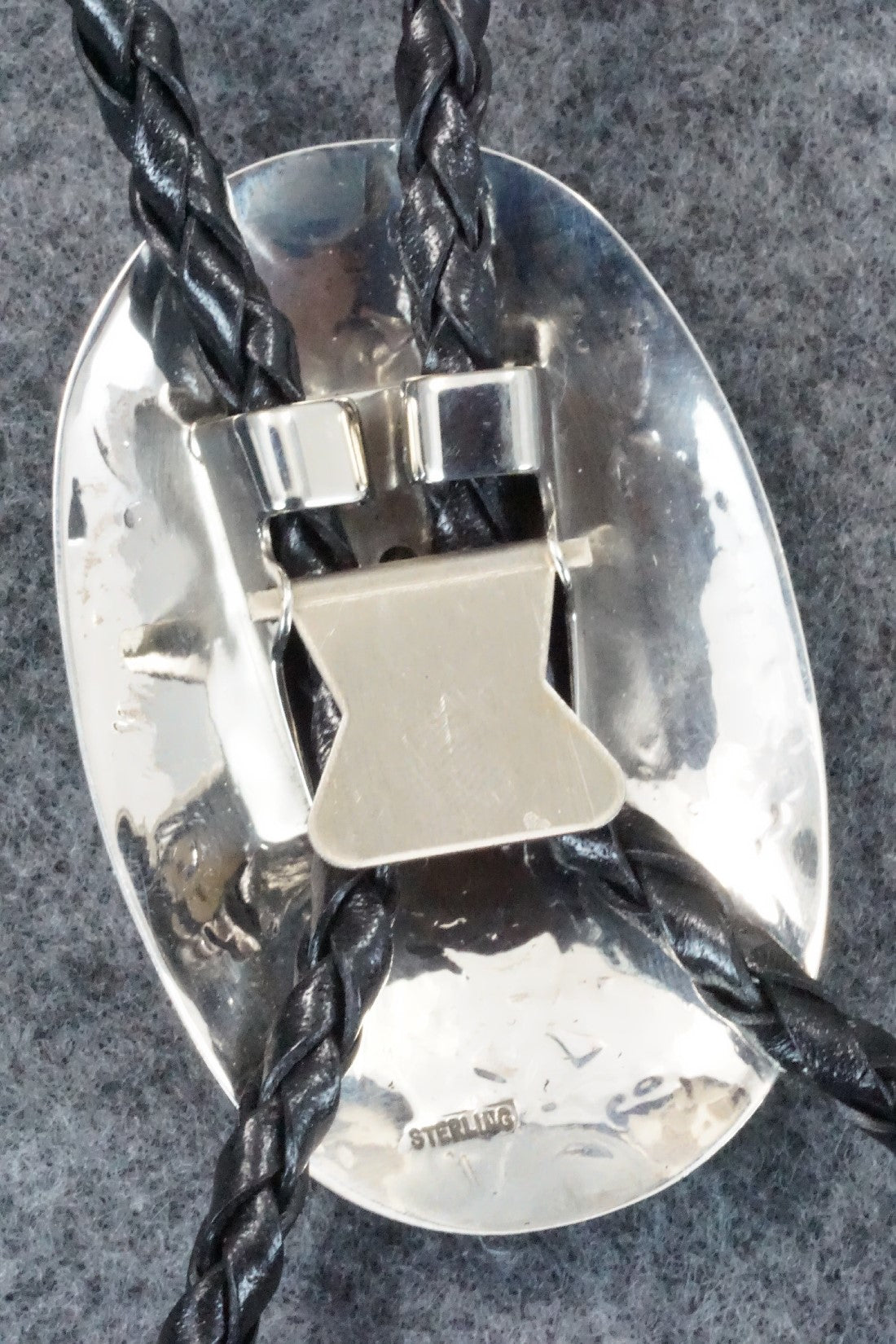Turquoise & Sterling Silver Bolo Tie - Shirley Skeets